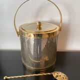 Vintage Hollywood Regency Gold Ice Bucket