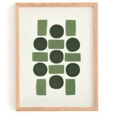 Abstract geometric painting - 30x40cm - acrylic on paper signed Eawy