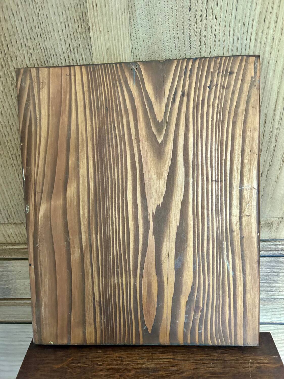 Wood painting signed, origin Alsace.