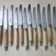 Box of 12 old table knives and 12 cheese knives Superior cutlery AB