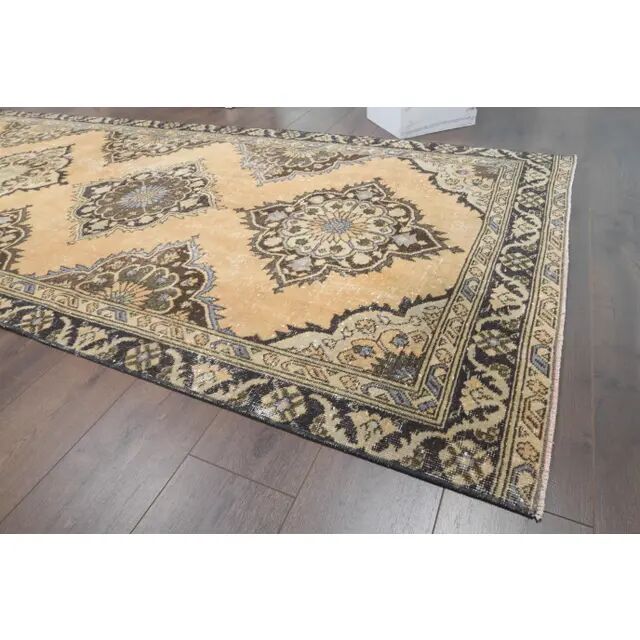 Vintage Turkish hand-knotted runner 128x382