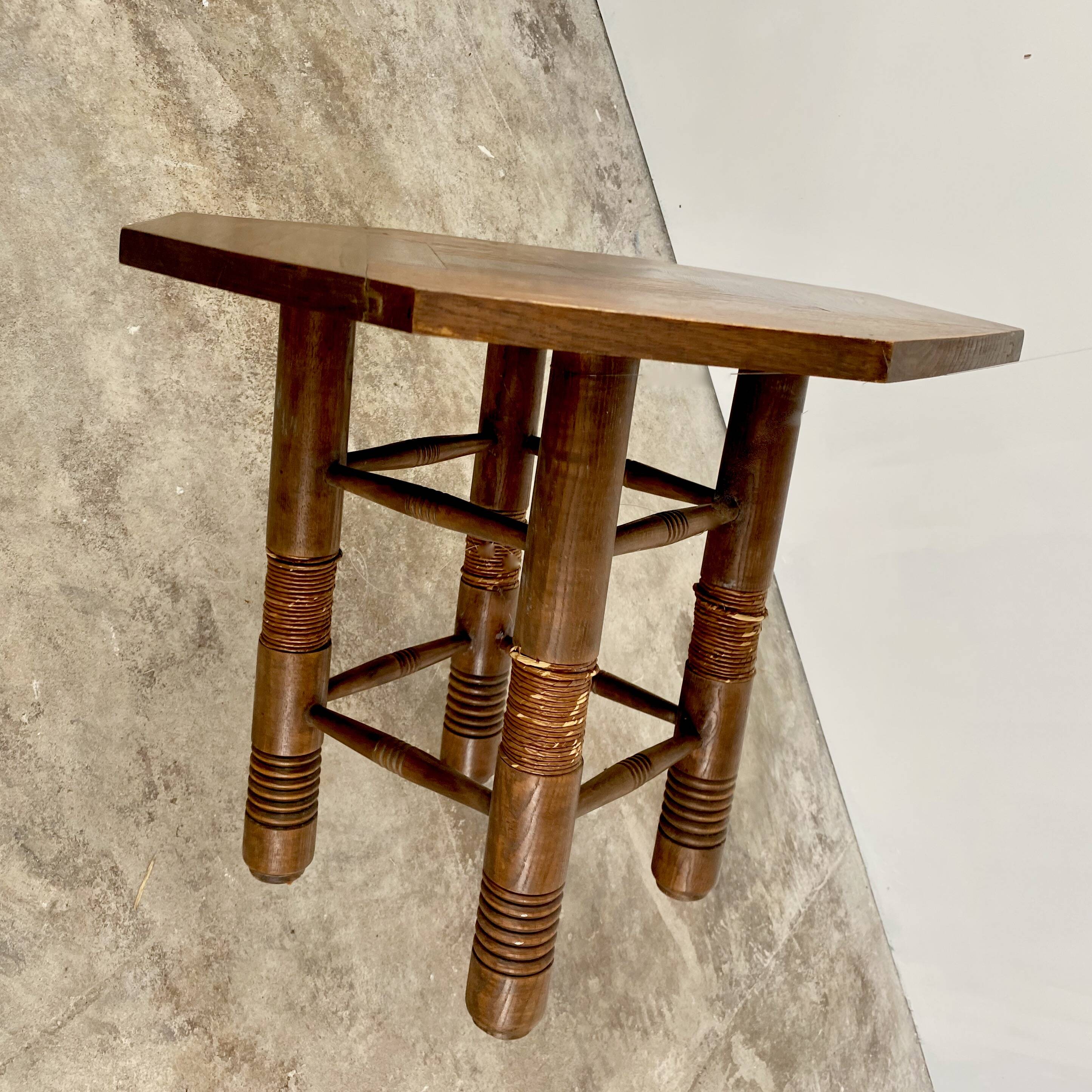 Breton octagonal oak table from the 20s and 30s