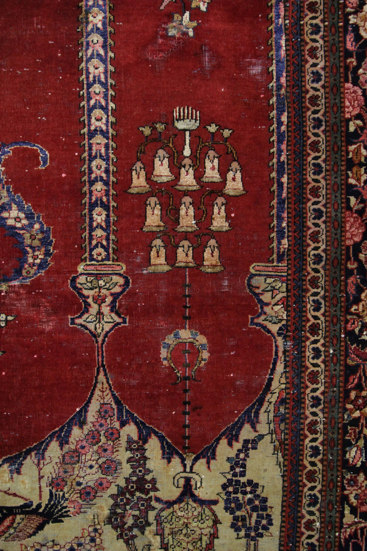 Handmade persian kashan rug 136x210cm