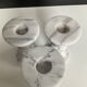 Set of 3 vintage Carrara marble candle holders