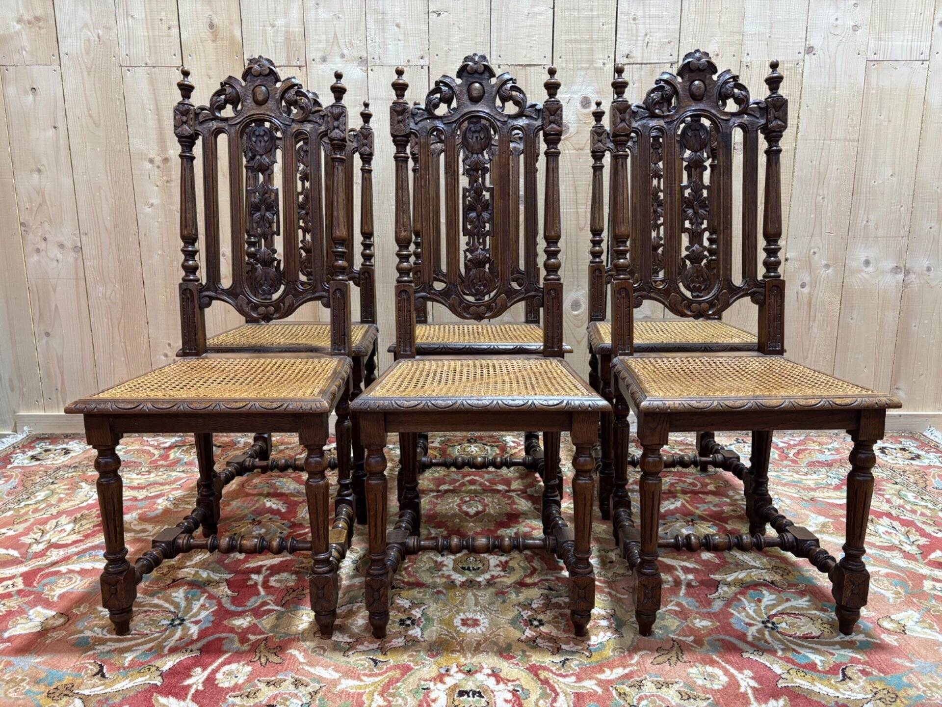 Set of 6 vintage high chairs