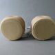 Pair of stone lamps with flower shades, 1970