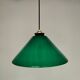 Pendant light green opaline cone