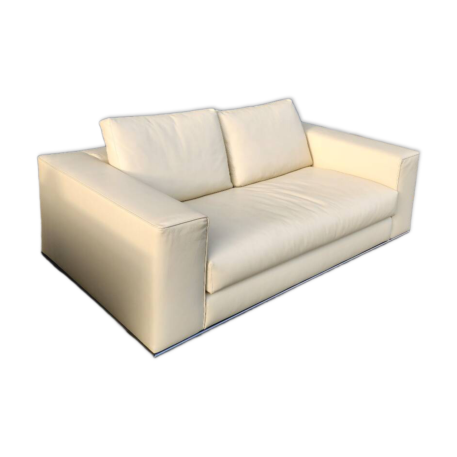 Minotti - Hamilton 2-seater sofa in beige leather (2x)