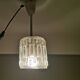 Minimalist simple glass hanging lamp USSR 1970s