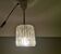 Minimalist simple glass hanging lamp USSR 1970s