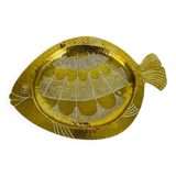 Brass fish catchall, vintage