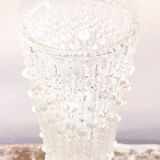 Brutalist crystal vase 1970