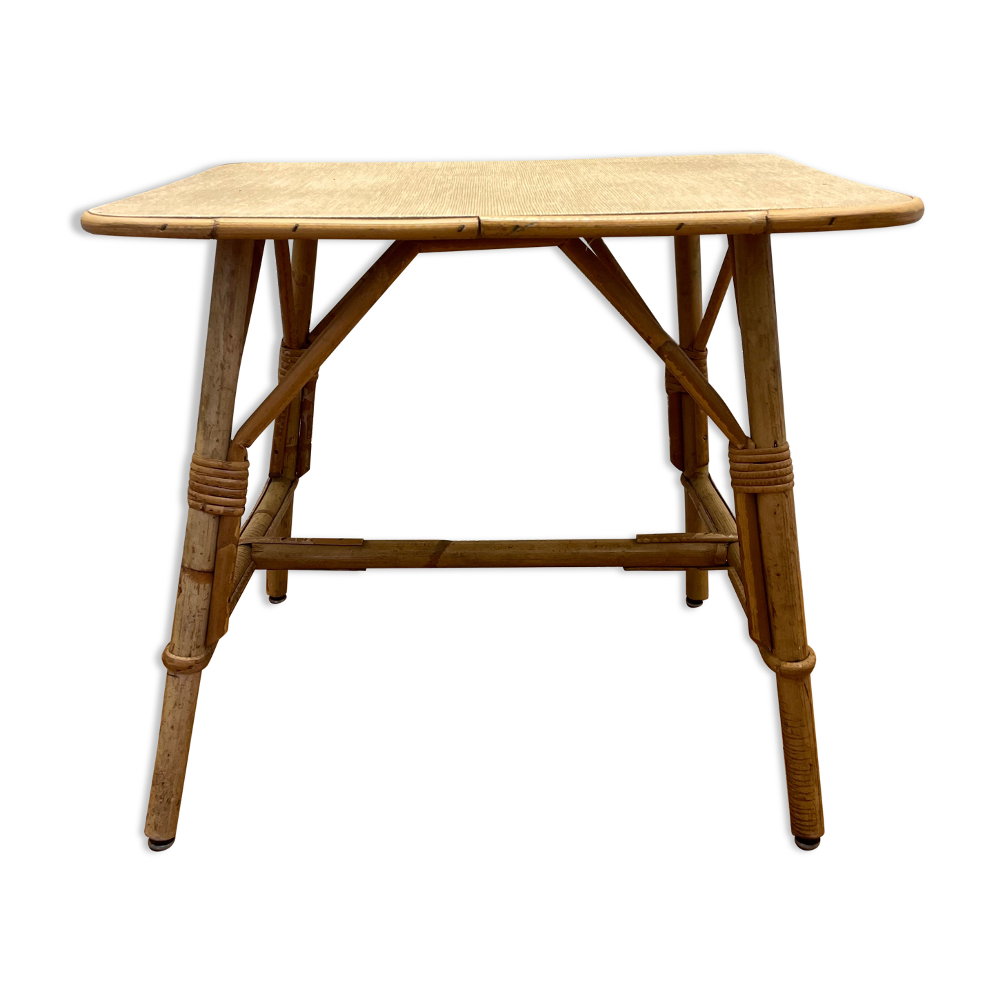 Vintage rattan coffee table