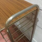 Side table for storing vinyls