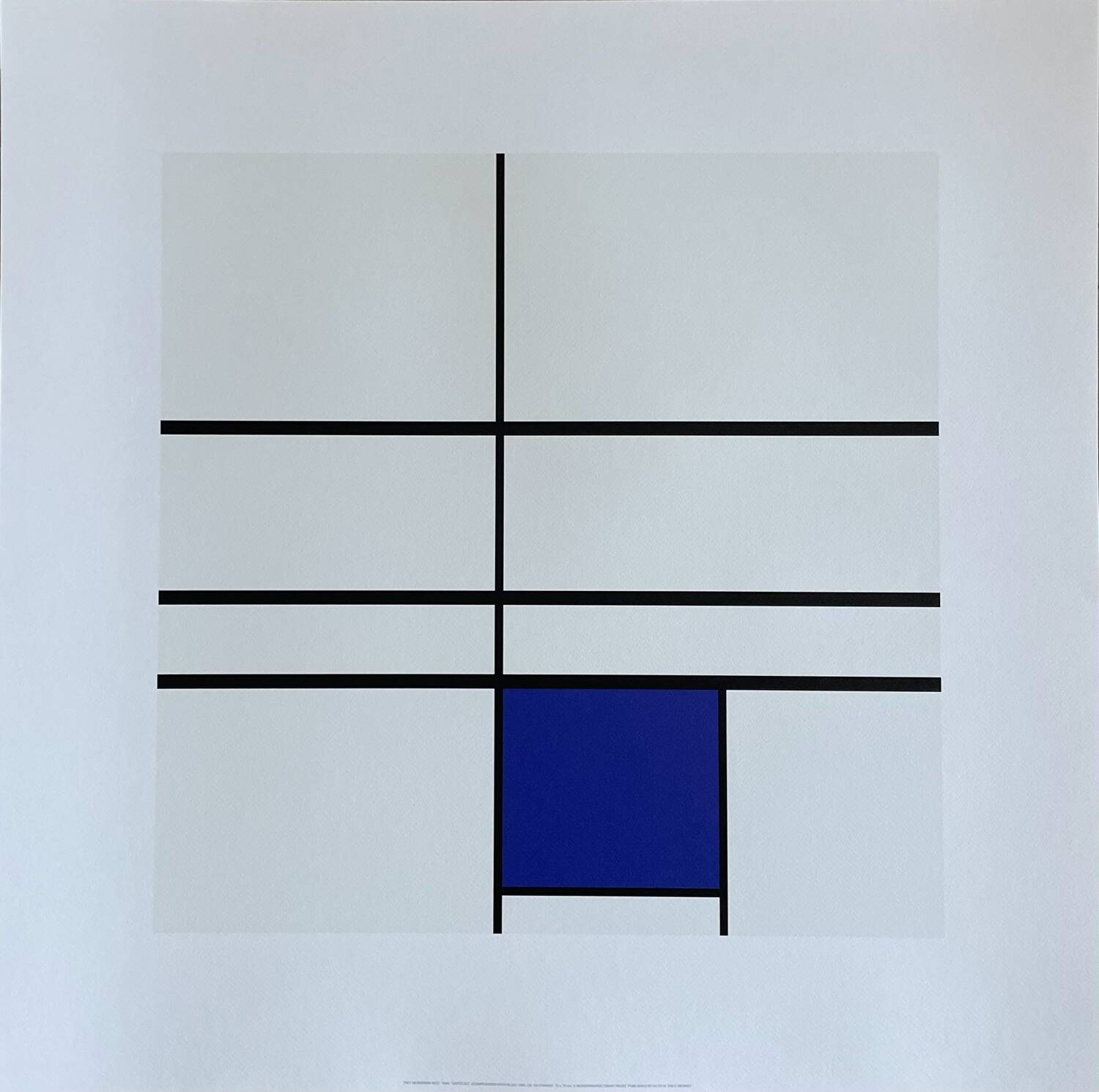 Piet Modrian (1872-1944), Composition with Blue, 1935, Copyright MondrianHoltzman Trust, Printed in Italy
