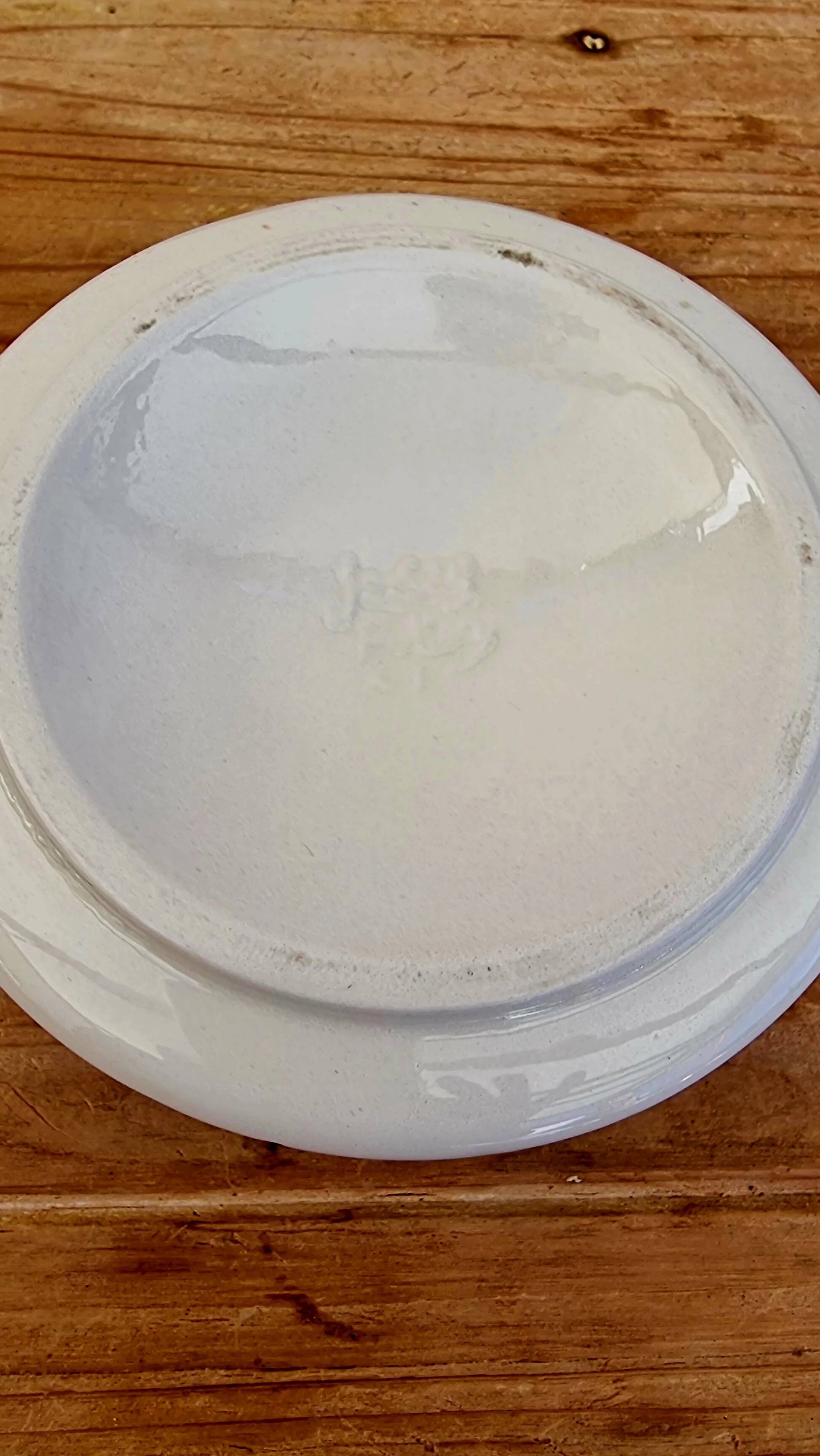 Vintage Jersey Pottery pique flowers in ceramic with a brown pattern from the 1970s.