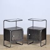 2 iron bedside tables, 1950s