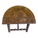 Tabouret paysan français vintage, des années 1970.