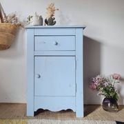 Meuble de rangement chiffonnier artisanal bleu
