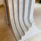Dining room table in travertine / granite design 60's