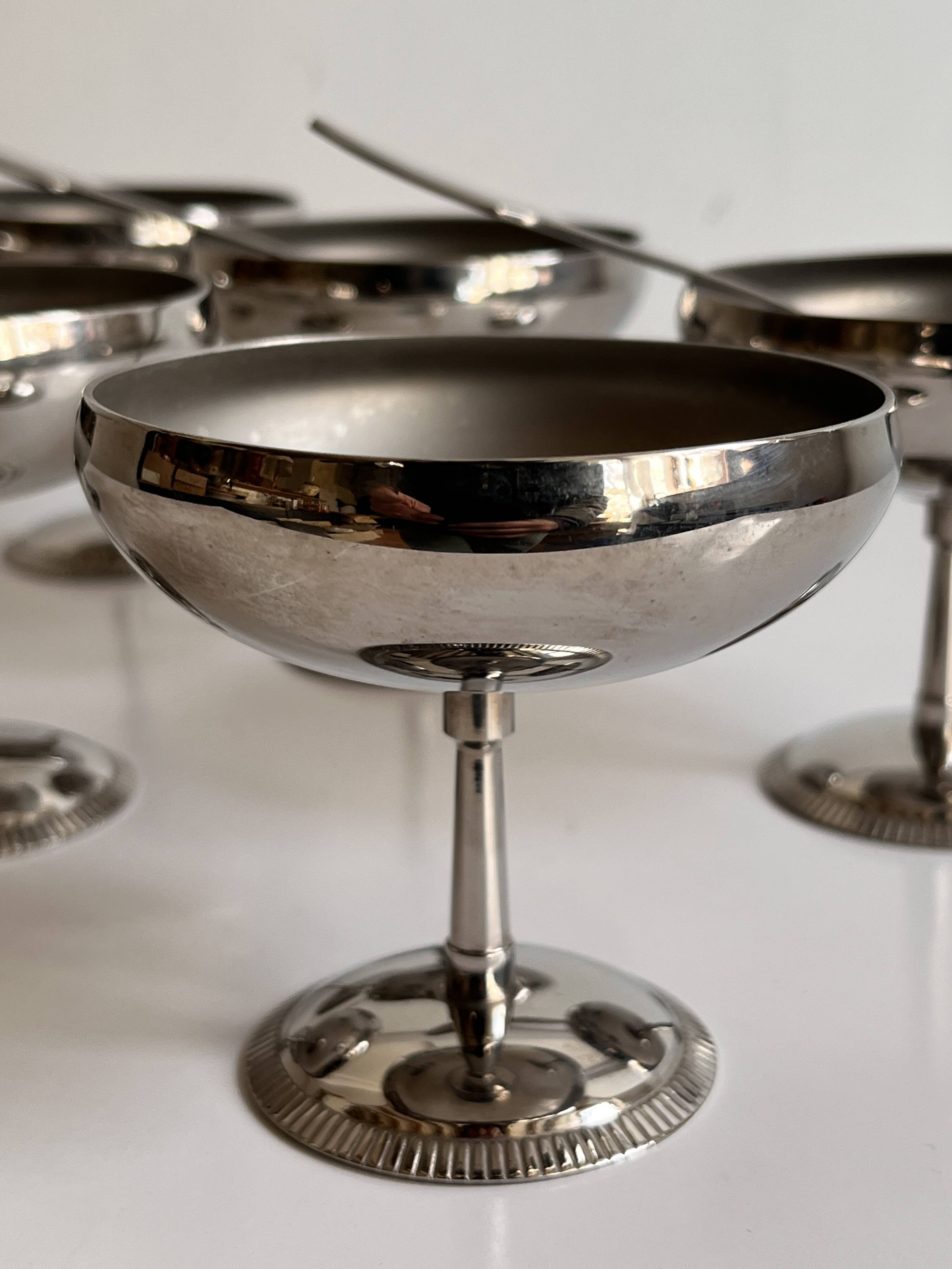 Stainless steel ice cream bowls Letang & Rémy