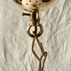 Vintage chandelier in black metal and brass - 6 branches