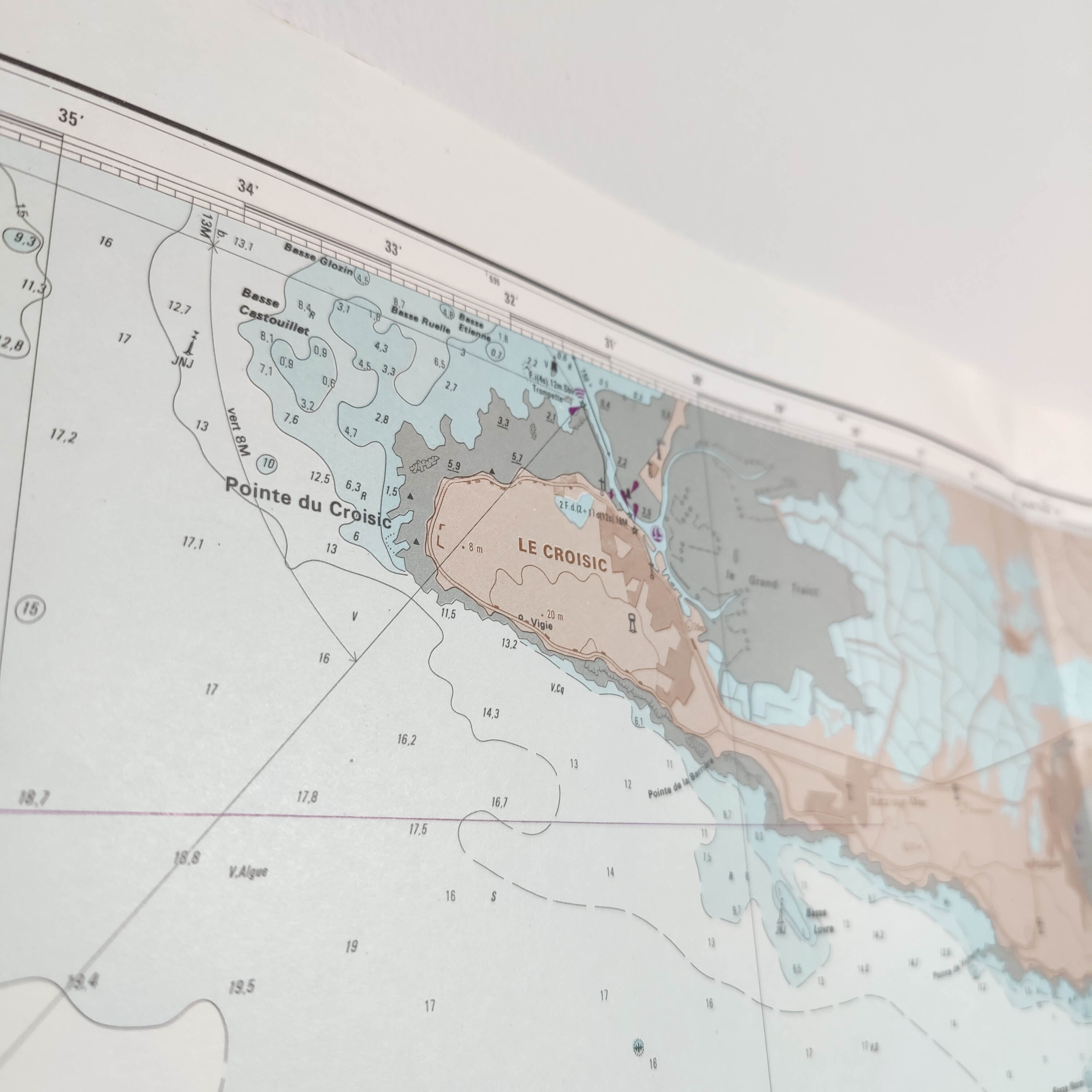 Loire estuary map Croisic island Noirmoutier
