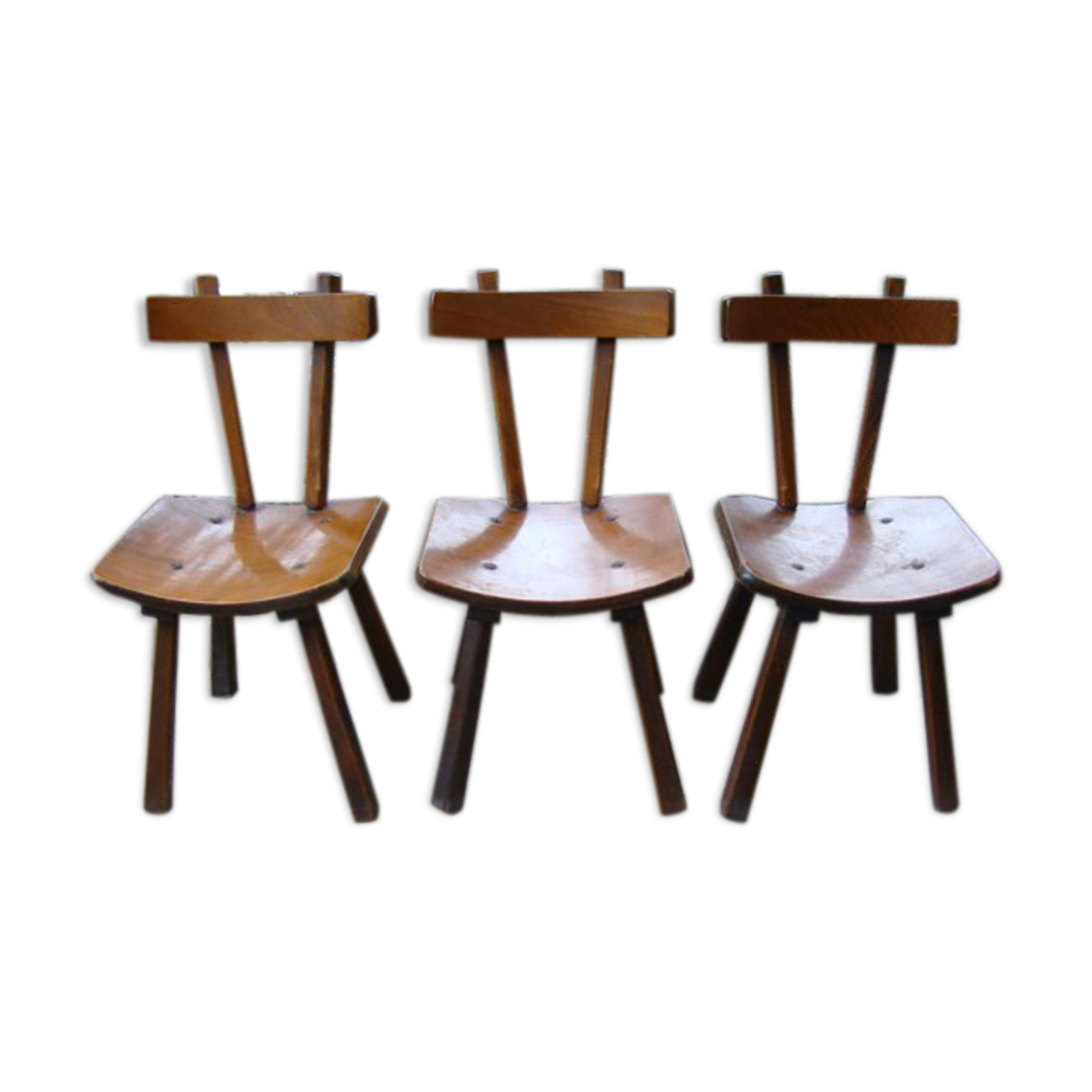 Lot of three old brutalist chairs