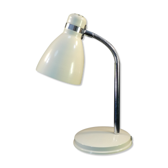 Lampe de bureau articulé vintage en métal beige annees 70