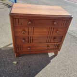 Old art deco chest of drawers with ball handle