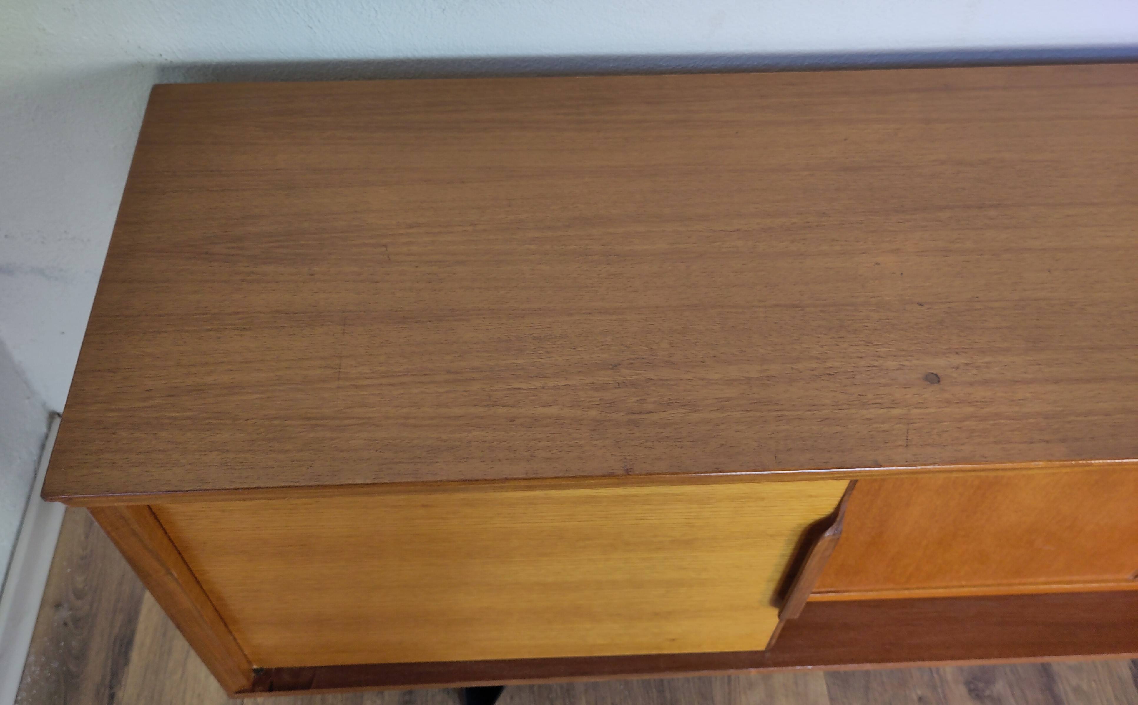 Scandinavian teak and metal sideboard