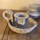 Ceramic Candle holder and Vase Set - Jean Austruy 50s-60s handmade