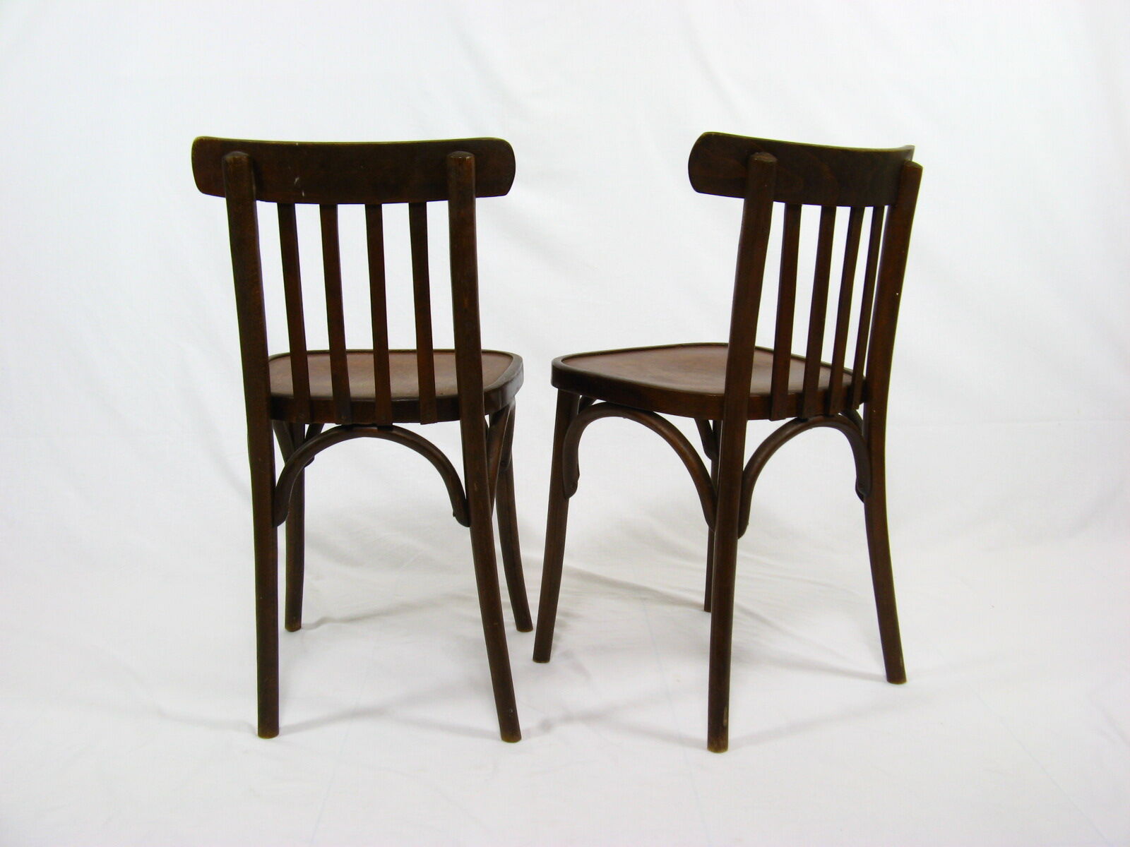 Pair of embossed bistro chairs