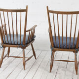 Set of 2 1950s toboggan bar chairs