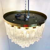 Flush mount chandelier by Glashutte Limburg, 1970s