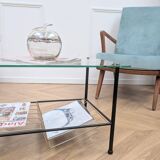 Glass top coffee table