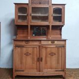 Art Nouveau Art Deco sideboard in blond walnut