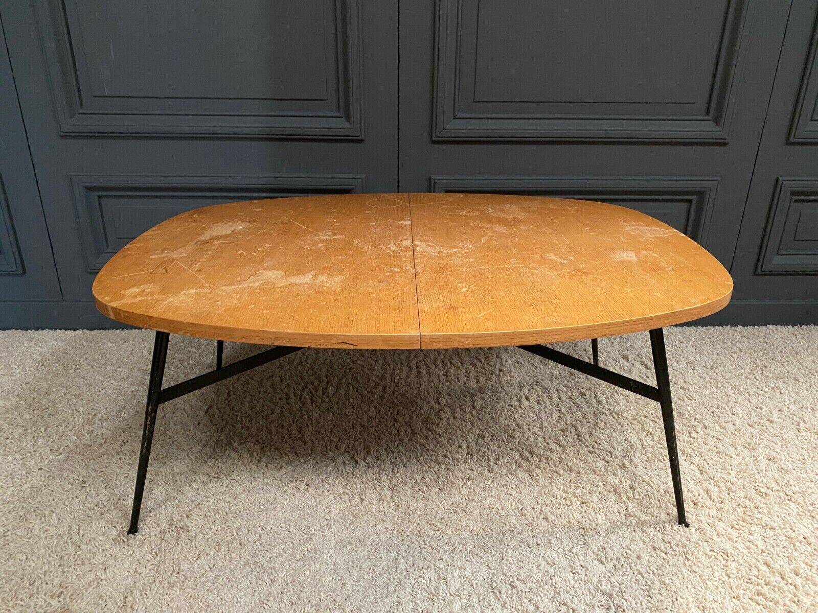 Scandinavian transformable coffee table by Smorrebrod tubular base