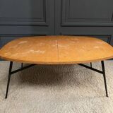 Scandinavian transformable coffee table by Smorrebrod tubular base