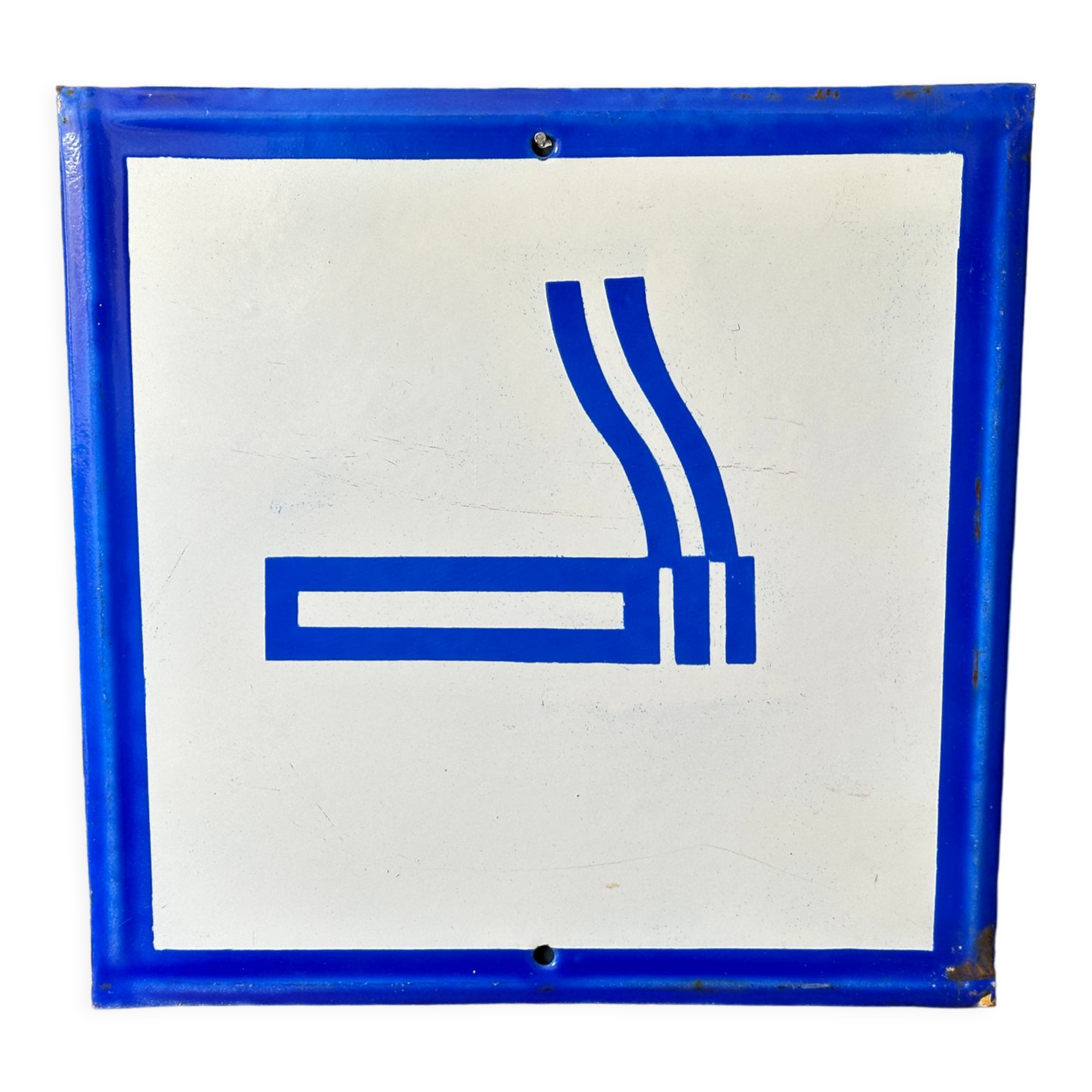 Smoking area vintage Europe industrial enamel sign decoration