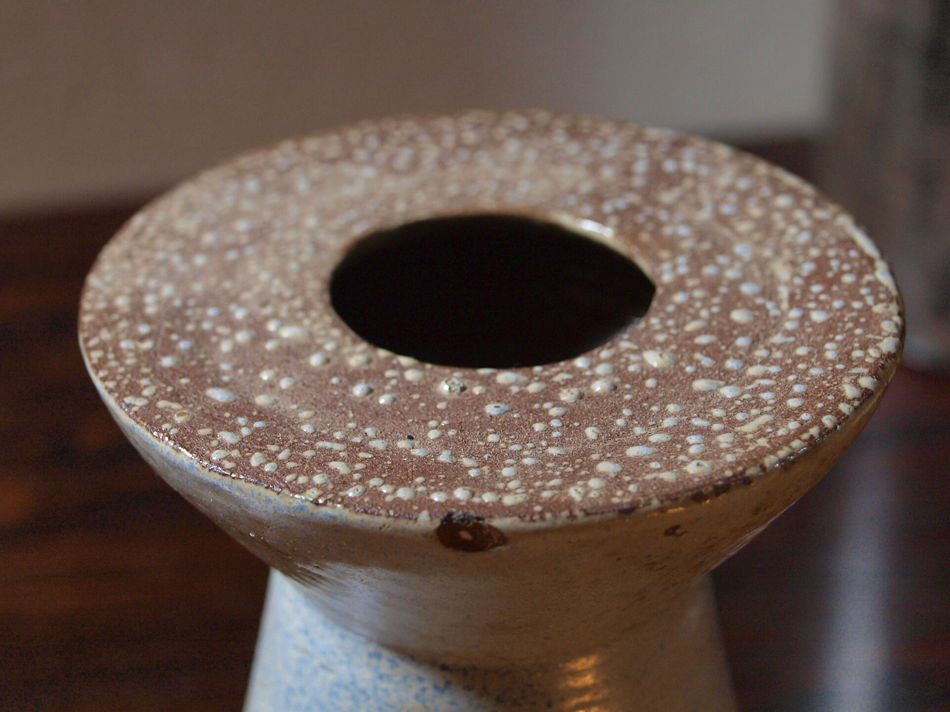 Brutalist diabolo vase by Joël Baudoin, 60s