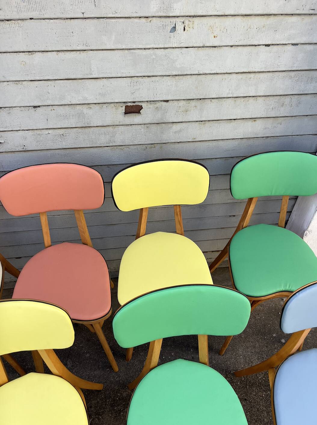 (lot) 14 Heart Compass Multicoloured Chairs