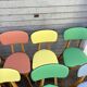 (lot) 14 Heart Compass Multicoloured Chairs