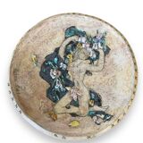 Helen Mai Important Dish In Terracotta And Glazed Porcelain Female Nude