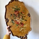 Napoleon III painted wooden plateau, between 1860 and 1880.