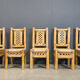 Boho chic chunky bamboo dining chairs - set of 5
