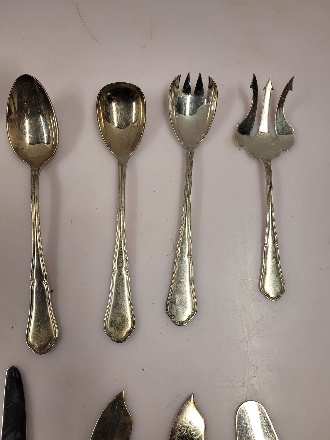 Cutlery set 170 pieces in silver metal goldsmith Chrysalia