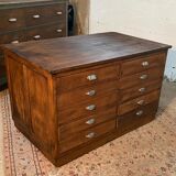 Meuble de métier, de mercerie double face à 20 tiroirs