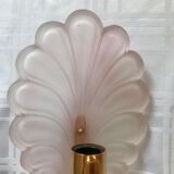 Paire d'appliques feuille verre