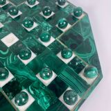 Jeu de solitaire en malachite de forme octogonale, 1950/70